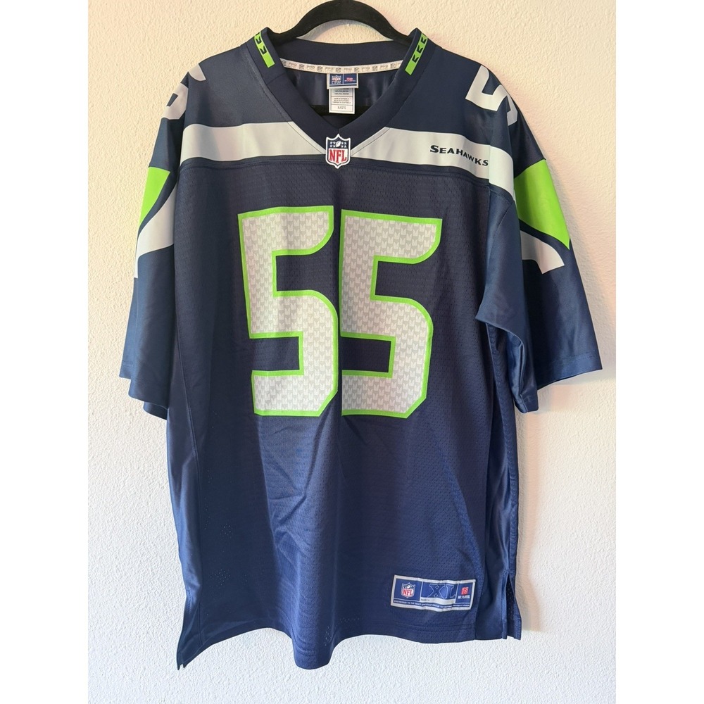Seahawks Frank CLARK #55 12s Nike Pro Line College Navy Game Jersey Men's XL
